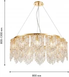 Подвесная люстра хрустальная Favourite Diadem 4724-12P (220V, на тросе)