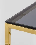 Журнальный столик Stool Group 55*55 БРУКЛИН стекло smoke сталь золото УТ000001963