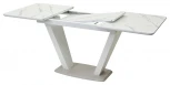Стол Прага 120 БЕЛЫЙ МРАМОР FC13 CLEAF, пластик / БЕЛЫЙ, КАМЕНЬ СВЕТЛЫЙ
