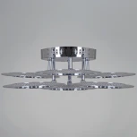 Потолочная люстра на штанге светодиодная с пультом  и ночным режимом Reluce 09837-0.3-3+3 CR (Умный дом)