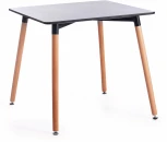 Стол JOHN (mod. T1003) Black (черный)/ Natural (натуральный) (МДФ/дерево)