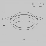 Встраиваемый светильник Hoop GX53 1x15Вт Maytoni Technical DL086-GX53-RD-BW