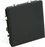 Выключатель одноклавишный с подсветкой (черный) Stekker Эмили 49837