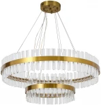 Подвесная люстра ярусная Favourite Placerat 4012-12P (LED, 220V, хрусталь, на тросе, круглые)