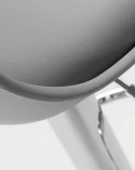 Барный стул La Forma (ex Julia Grup) Orlando-T (Серый,Серебряный/ Сталь,Полипропилен,Пена,Пластик,Металл)