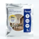 Светодиодная LED лента Feron LS530 48270 480SMD(2110)/м 12Вт/м 24V 5000*10*1.8мм 3000К