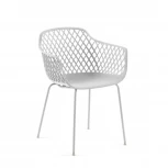 Обеденный стул La Forma (ex Julia Grup) Quinn (Белый/ Полипропилен,Пластик,Металл,Сталь)