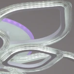 Потолочная люстра светодиодная на штанге с пультом Reluce 09827-3.3-5+5A WH (RGB) (220V)