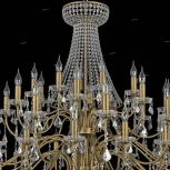 Подвесная большая люстра Osgona Classic 700511 (220V, хрусталь, на цепи, подсвечник, свеча)