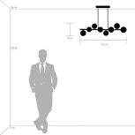 Подвесная люстра на штанге Lightstar Croco 815083 (220V, шарики, молекулы)