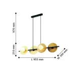 Подвесной светильник Favourite Sonnenblume 2356-4P (220V, на проводе, шарики)