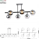 Люстра потолочная на штанге Eduarda 9100-306 6 * Е27 60 Вт