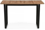 Стол раскладной Notta Лота Лофт 120 25 мм черный матовый / дуб делано темный 489638