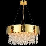 Подвесная люстра Natali Kovaltseva Empire 76014/8C GOLD (220V, хрусталь, на тросе, круглые)