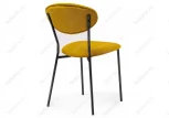 Стул Woodville на металлокаркасе Корсе желтый / черный глянец 494364