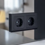 Рамка на 2 поста Stark (черный) Werkel W0021808 (a050923)