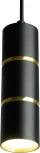 Подвесной светильник Feron ML1868 Barrel ZEN levitation 48447 MR16 35W, 230V, чёрный, золото (на проводе, круглые)
