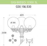 Наземный фонарь Fumagalli GLOBE 300 G30.156.S30.WXF1R (220V, фонарь, шар, IP55)