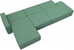 Диван угловой Прага модерн лонг левый угол (Зеленый/Рогожка) Лига Диванов арт.124845L