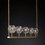 Подвесной светильник Rh Boule De Cristal Linear Chandelier 5 Bronze ImperiumLoft 40,1221 (220V)