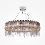 Подвесная люстра Maytoni Hail MOD097PL-12CH (220V, хрусталь, подвески, на тросе, круглые)