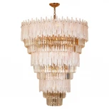 Подвесная большая люстра каскадная L'Arte Luce Glacier L05020 (220V, хрусталь, на цепи)