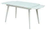 Стеклянный стол M-City ELIOT 120 FROSTED SUPER WHITE белое матовое стекло/ белый каркас