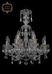 Подвесная люстра Art Classic 11.25 11.25.8+4.200.XL-66.Br.Sp (220V, хрусталь, на цепи, подсвечник, свеча)