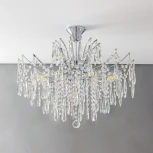 Потолочная люстра каскадная на штанге Citilux Селена CL302180 (220V, хрусталь)