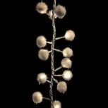 Гирлянда "Снежные Шарики" 2м Тепло-Белая 24В, 128LED, Провод Белый ПВХ, IP20