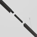 Коннектор питания прямой Exility черный TRA034PC-42B (магнитный) Maytoni Technical TRA034PC-42B (48V)