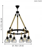 Подвесной светильник Eglo Rampside 43194 (220V, на цепи, кольцо)