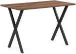 Стол деревянный Алеста Лофт 120 25 мм дуб делано темный / черный матовый 506951 Notta
