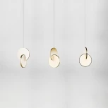 Подвесной светильник L'Arte Luce Eclisso L41001.92 Brushed champagne gold (LED, 220V, на проводе, круглые)