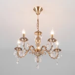 Подвесная люстра Eurosvet Favola 10102/5 античная бронза/прозрачный хрусталь Strotskis