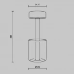 Настольная лампа с аккумулятором Maytoni AI Collaboration MOD229TL-L3B3K3 (регулировка яркости, LED, 220V, выключатель, круглые)
