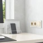 Выключатель одноклавишный с подсветкой (айвори матовый) Werkel W1110162 (a059279)