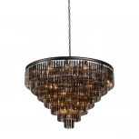 Подвесная люстра Vitaluce V5227-1/14+35+1 (220V, хрусталь, на цепи, круглые)