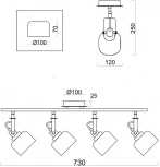 Спот Freya Evette FR5042CW-04B