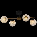 Потолочная люстра на штанге Reluce 11341-0.3-04 GOLD BRONZE+BK (220V, шар)