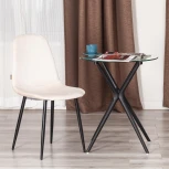 Стул BREEZE (mod. JSC-58) / 1 шт. в упаковке (Велюр,Металл  /Бежевый,Черный )