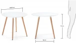 Стол обеденный La Forma (ex Julia Grup) Wad (Белый/ МДФ,Дерево,Бук,Обработанная древесина)