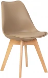 Стул обеденный JERRY SOFT (ножки светлый бук, цвет сиденья бежевый (GR-03))