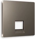 Лицевая панель Ambrella Volt ALFA (Темная бронза матовый) для компьютерной/телефонной розетки RJ-45/RJ-11 QUANT AP6420