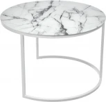 Набор кофейных столиков Bradex Home Tango белый мрамор с белыми ножками (RF 0600)