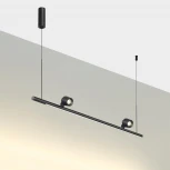 Светильник подвесной диммируемый (сенсер) Novotech Fermo 359309 черный OVER LED 14W+14W 4000K 220V (регулировка яркости, сенсорный выключатель, на тросе)