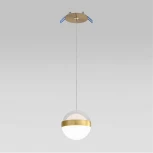 Подвесной светильник Odeon Light Roni 5036/12L ант.бронза/прозрачн/молочный/металл/акрил LED 12W 4000K 600лм (220V, на проводе, шар)