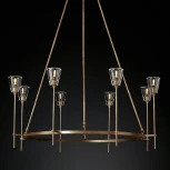 Подвесная люстра на штанге Torche De Verre Round Chandelier 8 ImperiumLoft 40,1551 (75676-22) (220V)