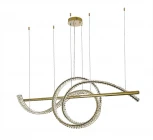 Подвесной светильник светодиодный Newport 8240 8248/S gold (220V, хрусталь, на тросе)