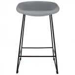 Стул полубарный Neo белый с хромированными ножками